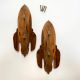Handcrafted Acacia Wood Rocket Cupboard Handles Set